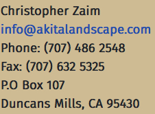Akita Landscape, Inc specialized in custom garden construction and renovation. Akita Landscape, Inc has done projects all over the bay area  including: Sonoma, Marin, San Francisco, and Contra Costa counties. Quality craftsmanship for your residence, vacation home, or investment property.